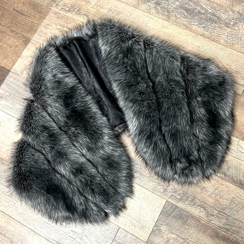 Faux fur shawl cape winter scarf one size